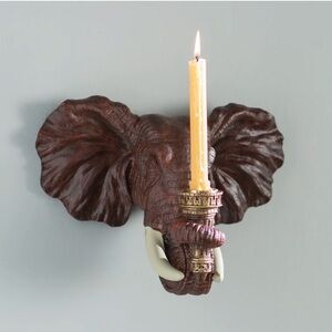 Design Toscano Elephant Wall Candle Holder Sconce